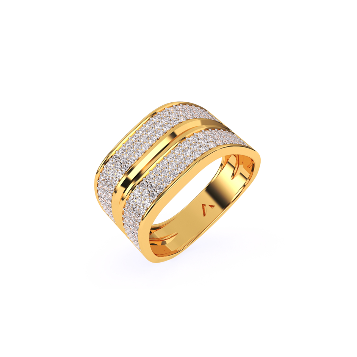 Round Lab Grown Diamond Men’s Ring